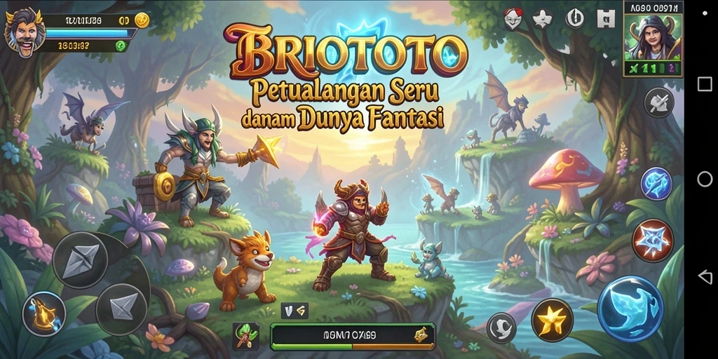 Tampilan aksi menegangkan di BRIOTOTO dengan gameplay ARPG.