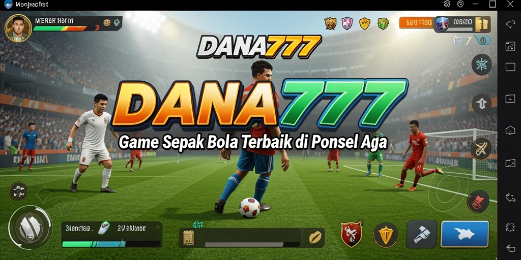 Tampilan gameplay DANA777 yang menampilkan aksi sepak bola yang seru.