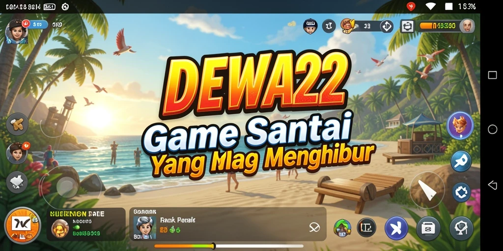 Tampilan menarik dari gameplay DEWA22 yang santai dan menghibur.