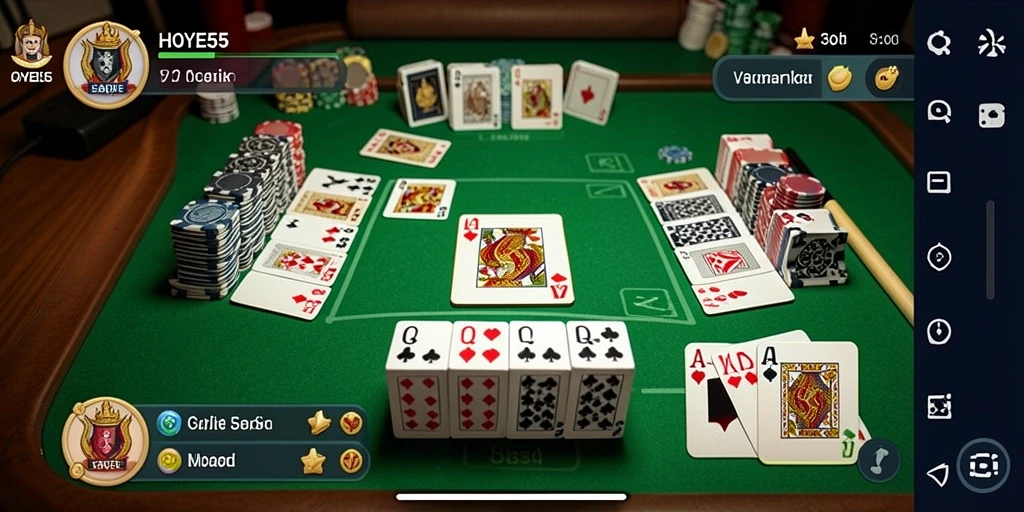 Tampilan gameplay seru dan menarik dari game Gaple HOYE55.