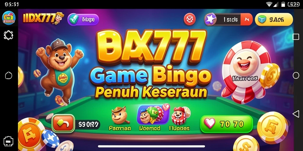 Tampilan menarik dari gameplay Bingo di IDX777.