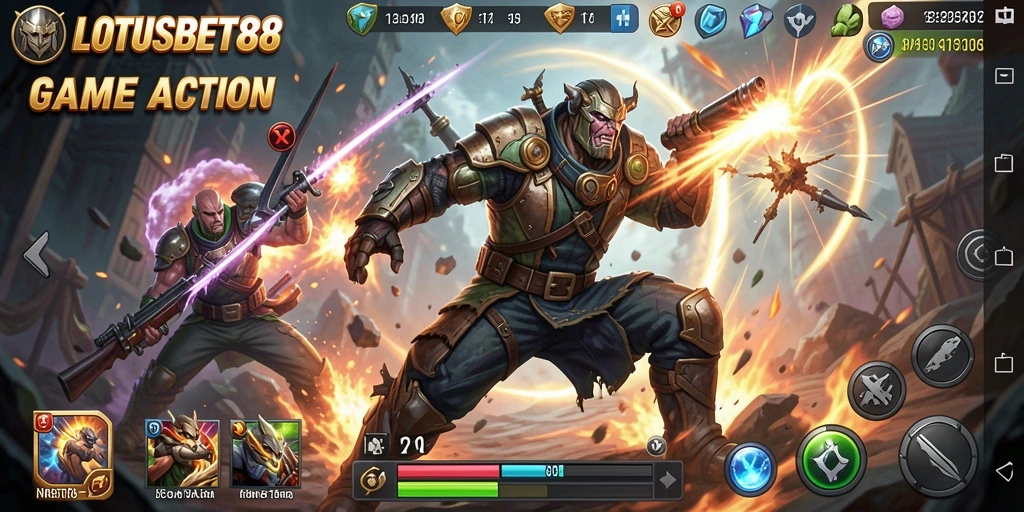 Tampilan seru dari gameplay LOTUSBET88 yang menantang.