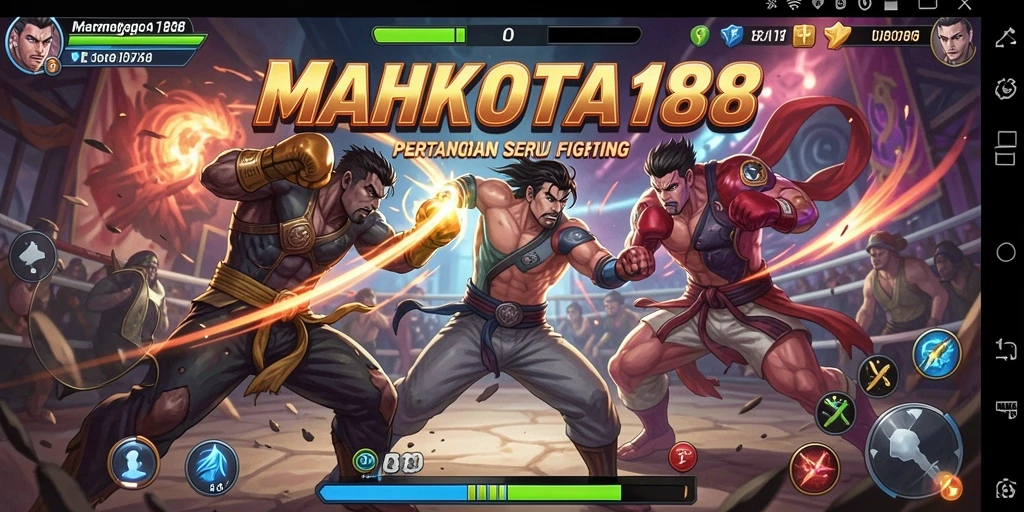 Tangkapan layar menunjukkan aksi pertarungan seru di MAHKOTA188.