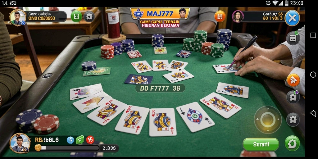 Tangkapan layar gameplay Gaple yang seru di MAJ777.