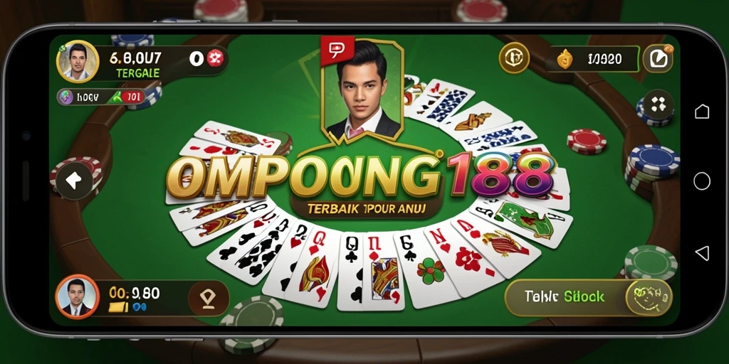 Tampilan menarik dari gameplay OMPONG188 dalam serunya bermain Gaple.