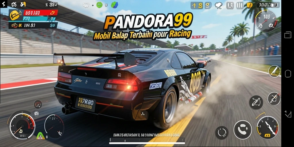 Screenshot PANDORA99 menampilkan aksi balapan yang mendebarkan.