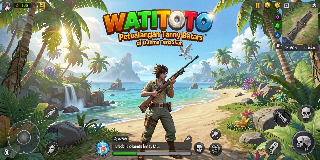 Tampilan gameplay Open World yang menakjubkan dalam WATITOTO.