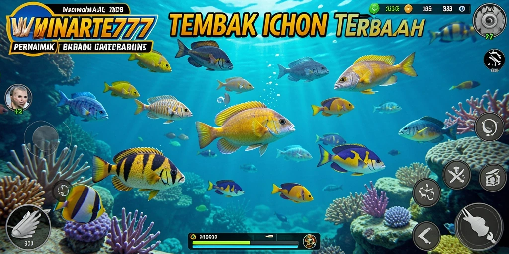 Tangkapan layar gameplay WINRATE777 menampilkan aksi menembak ikan yang menarik.